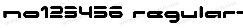 NO123456 regular字体转换